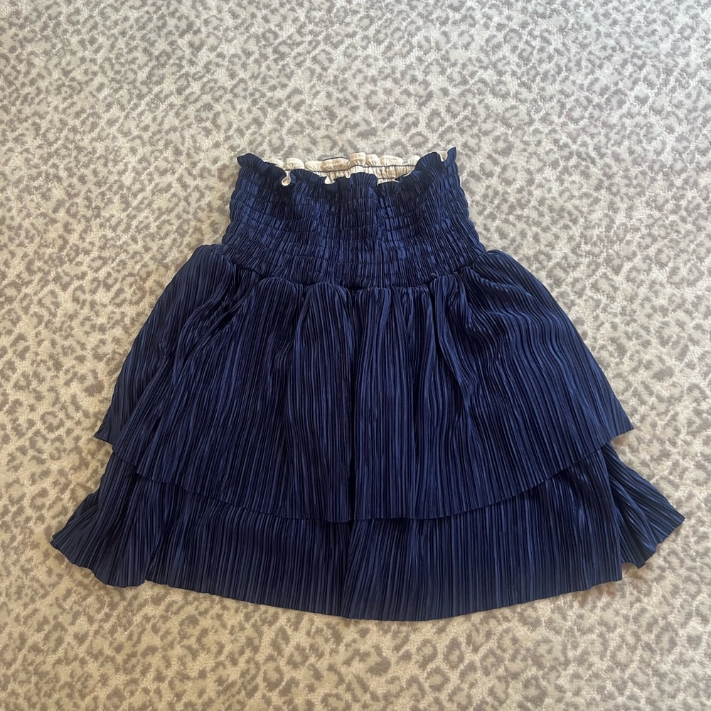 NAVY RUFFLE HOUSE OF WALLACE SKIRT. MAKE OFFERS!!